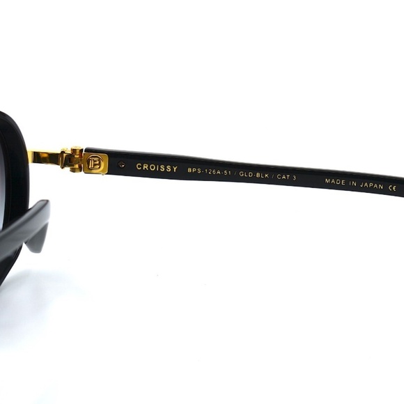BALMAIN CROISSY BY AKONI BPS 126A Gold Black Titanium Unisex Sunglasses main image 7